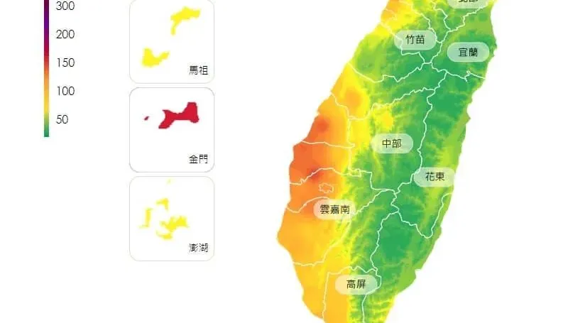 背風側+天公生民俗活動影響　雲嘉南留意空氣品質亮橘燈