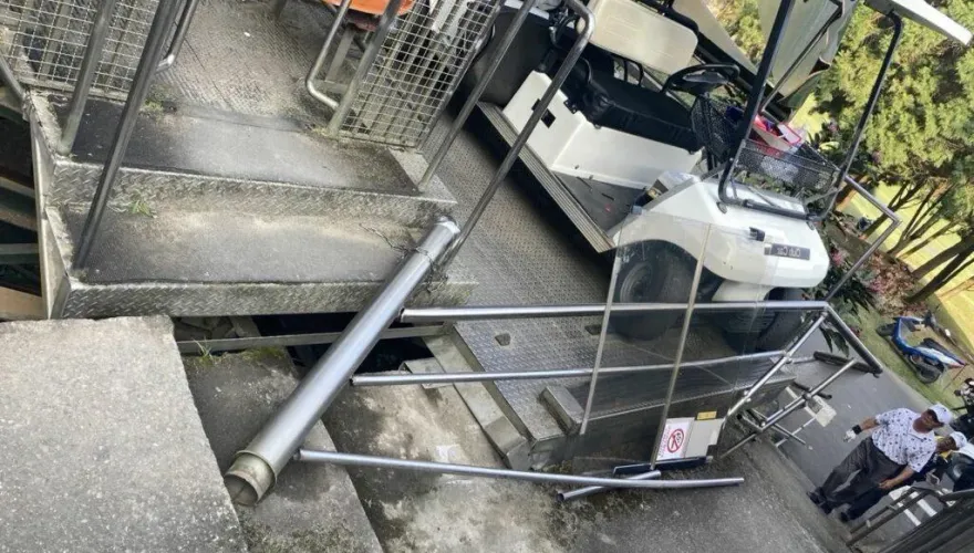 快訊/鋼索突斷裂！豐原高爾夫球場軌道車滑落出事　5人翻落送醫