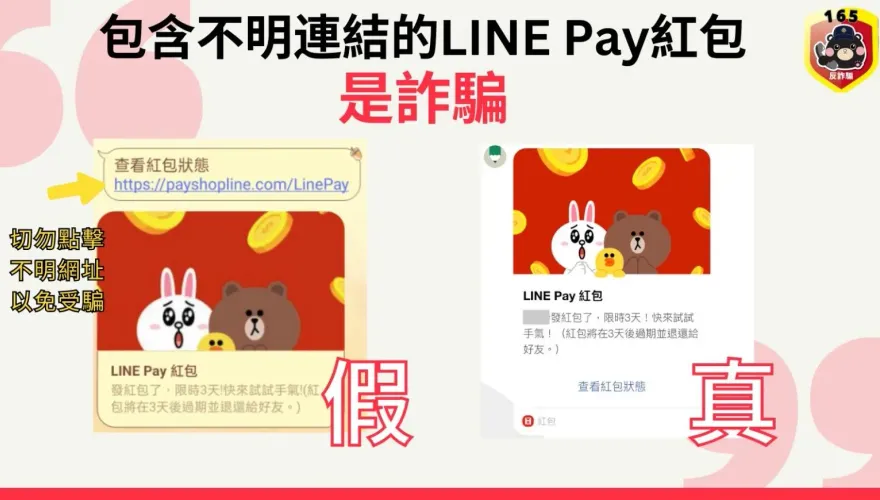 詐騙集團蹭過年出新招　假領取LINE龍年紅包真詐騙