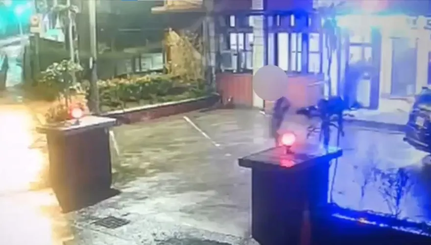 基隆警殉職/畫面曝！男撞警後　頂16度低溫「穿薄短褲」狼狽逃逸