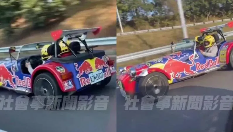 「瑪利歐賽車」上國道奔馳！　國道警說話了...酷炫敞篷來頭曝光