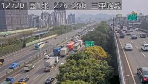 快訊/國1湧現海量車潮！　北向三重-圓山段紫爆「時速一度跌至15公里」