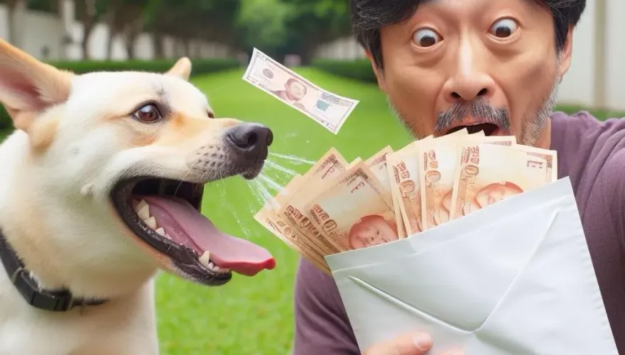 狗狗做好事！愛犬頑皮叼回「白色信封袋」　警一查竟是「女兒救命錢」