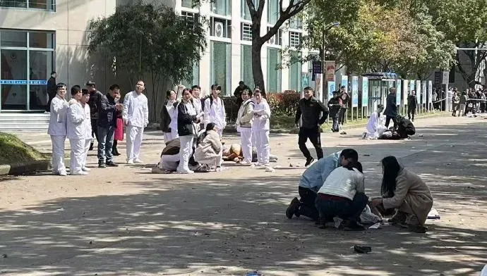 影/把轎車當碰碰車！校園內瘋狂衝撞　「近10人倒地哀嚎」現場慘況曝