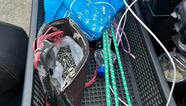 白沙屯媽祖/居心何在？疑沿途惡意亂丟上百鐵釘　涉案人遭警帶回偵辦