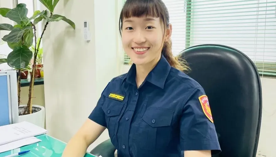 50年來首位！27歲靚女任臺中港警總隊中隊長　來頭可真不小