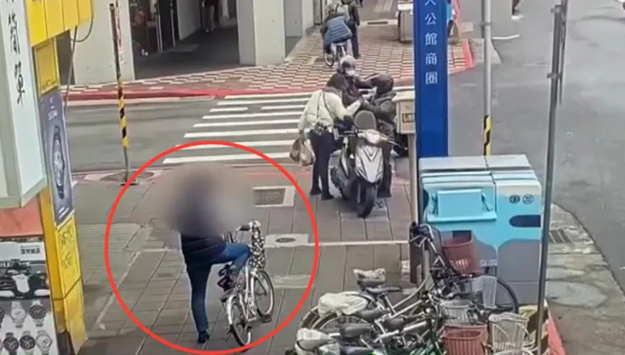 影/北市婦公館商圈順手牽單車　佔為己有還自備大鎖遭逮送辦