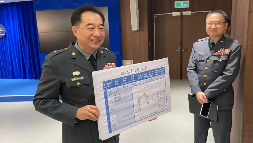 軍備局：國軍新抗彈板年底量產 符合ESAPI規範　能抵擋5.8公厘鋼芯彈