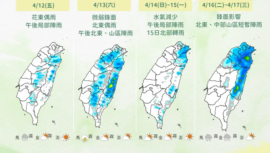 鋒面今入夜進逼「雨區擴大」！炎熱天氣持續一周