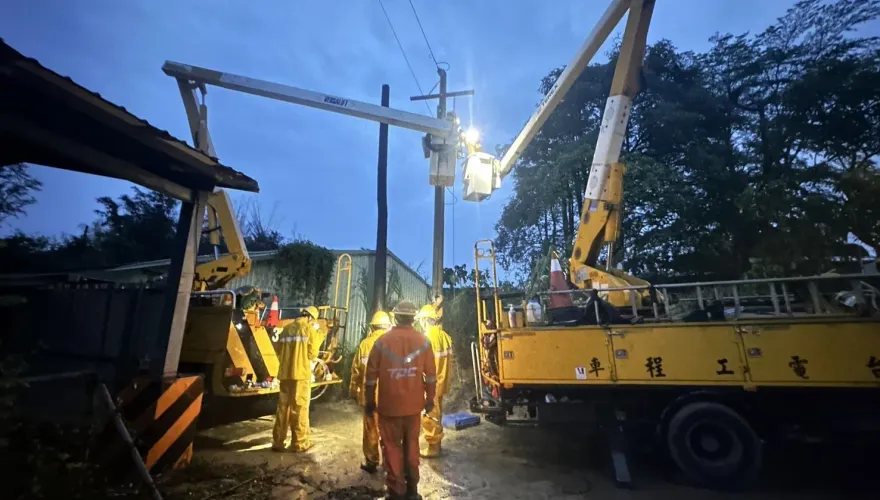 地震停電、雷雨也停電　台電全力復電籲民眾體諒