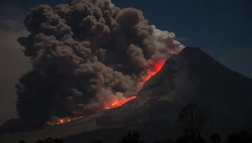 影/噴煙19公里高！印尼魯昂火山凌晨大噴發　警戒急升「最危險等級」