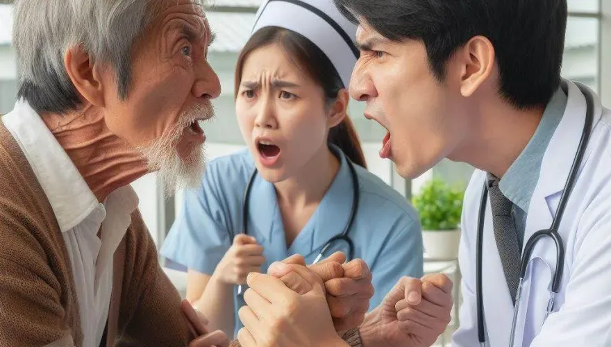 影/屏東榮總驚見醫療暴力！7旬翁不爽「看診沒效果」　竟在診間打醫師