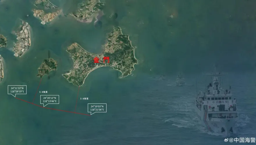 一週內第2次！福建海警再赴金門海域「常態執法巡查」