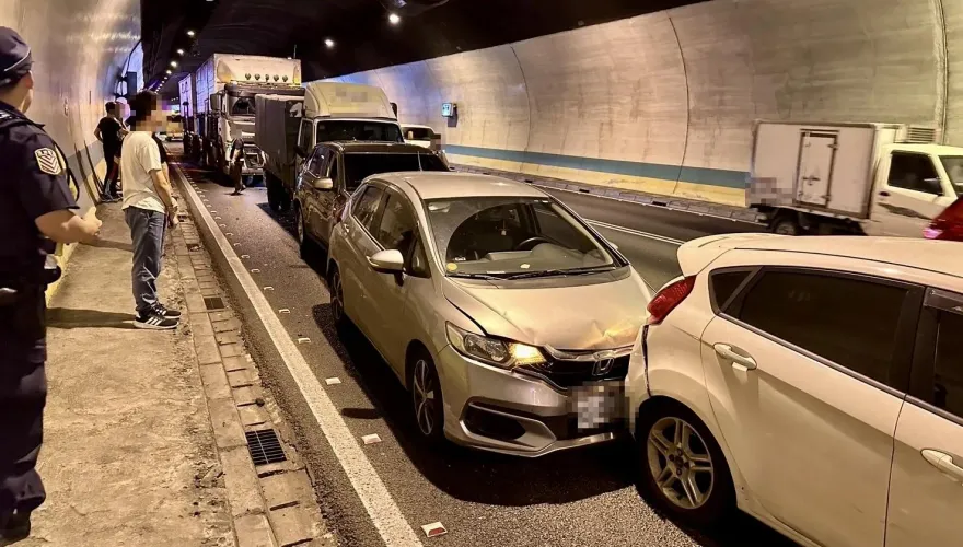 快訊/國道3號中和路段車禍回堵　6車連環撞幸無人傷