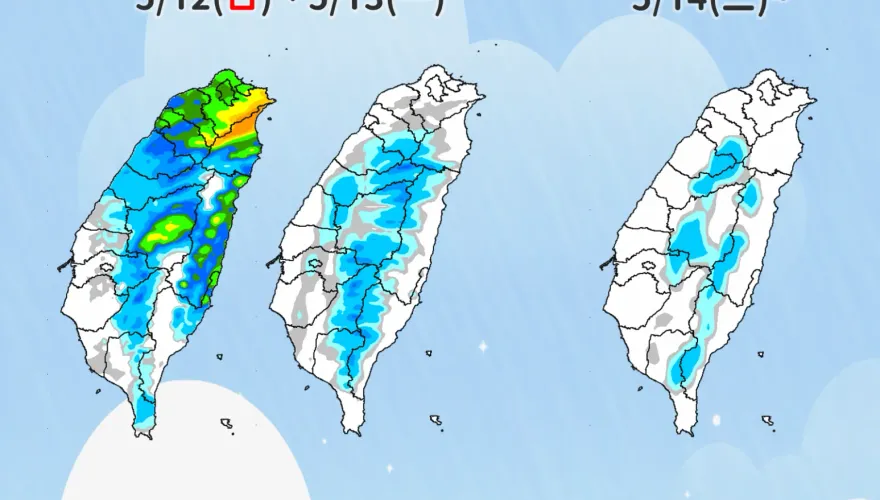鋒面來襲！午後雨彈一路炸到明早　東北季風增強轉涼