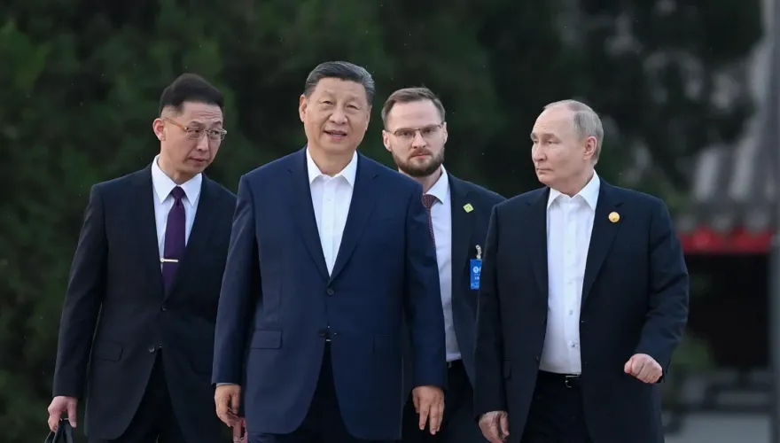 影/習近平同普丁在中南海小範圍會晤　就政治解決烏克蘭危機達成共識