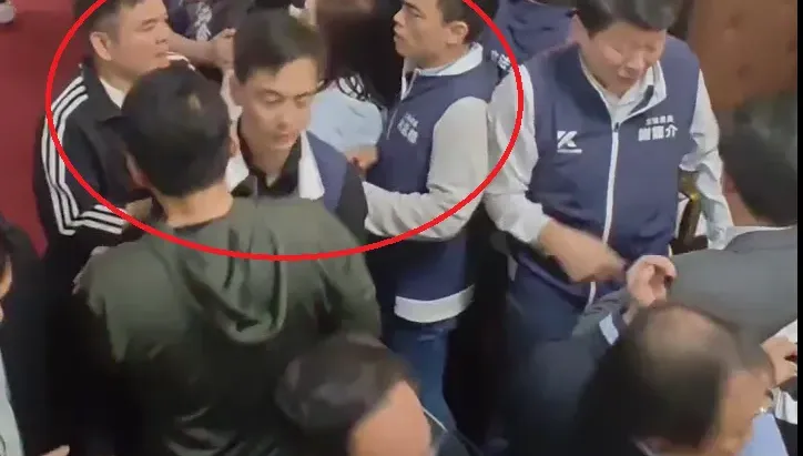 影/立院衝突失控影片曝！ 莊瑞雄突出手攻擊洪孟楷   民進黨成「暴力無法黨」