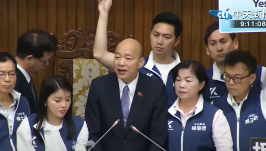影/韓國瑜拋善意！召集三黨團討論遭民進黨拒絕　談立院衝突被綠委無理嗆聲