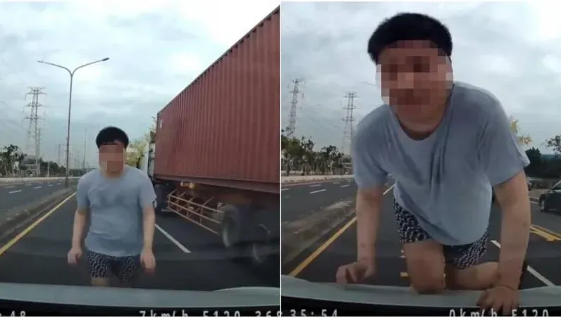 高雄「撲車怪客」出沒！愛趴引擎蓋騷擾　警方一查…竟是「黏車哥」重出江湖