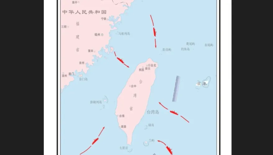 圍台軍演持續中！最新「5路大軍」態勢圖、陸海警烏坵東引執法34秒影片同時釋出