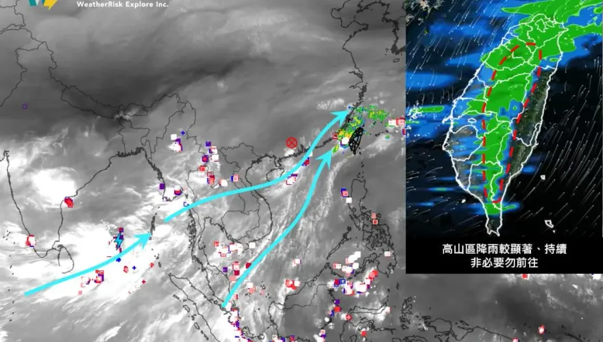 颱風轉熱帶性低氣壓！「西南季風+鋒面」3方雨彈狂炸台　專家示警別上山