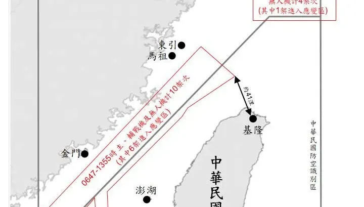 共軍36機艦持續擾台　7共機進我應變區　最近距鵝鑾鼻僅40浬