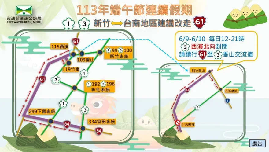 端午節3天連假將至！車流量恐爆1.4倍　高公局曝國道「好走時段」