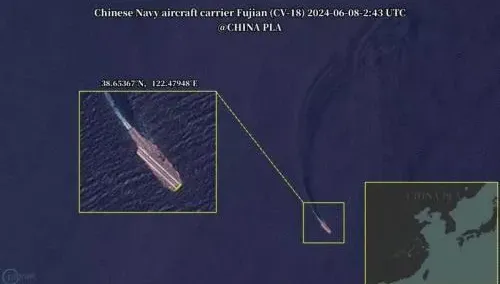 衛星圖曝光！福建艦結束第二次海試　陸媒：實施「海上倒車」、Z形轉向