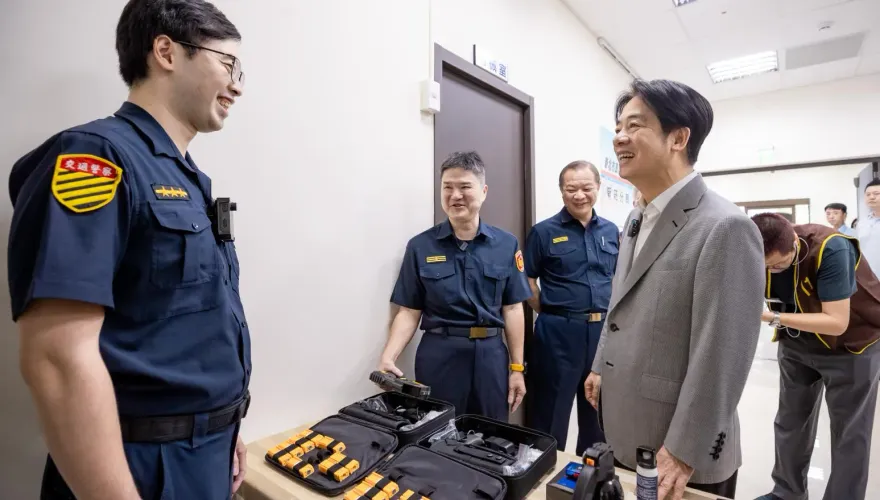警察節前夕賴清德視察新莊分局交通分隊　慰勉基層員警辛勞與付出