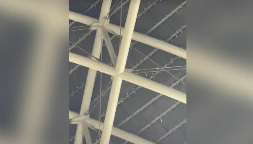 影/台北也有大秘寶？大巨蛋又漏水球迷氣炸　遠雄回應了