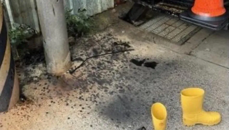 快訊/台中工安意外！台電員工搶修停電　慘遭「高溫絕緣油」燙傷臉