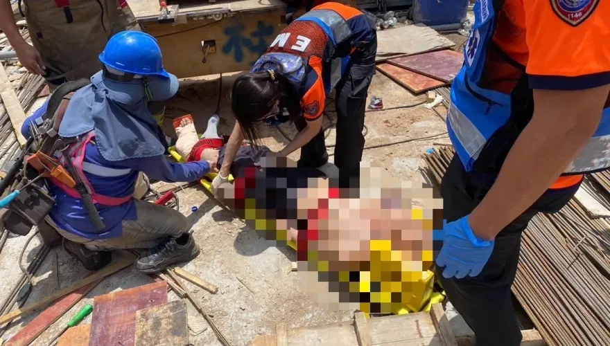 快訊/台南驚傳工安意外！63歲工人墜落B1　左腿開放性骨折送醫急救