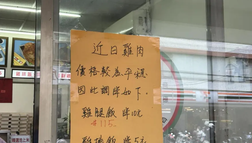「雞」降法！店家良心公告「雞腿、雞排飯都降價」　網讚爆：用新台幣下架