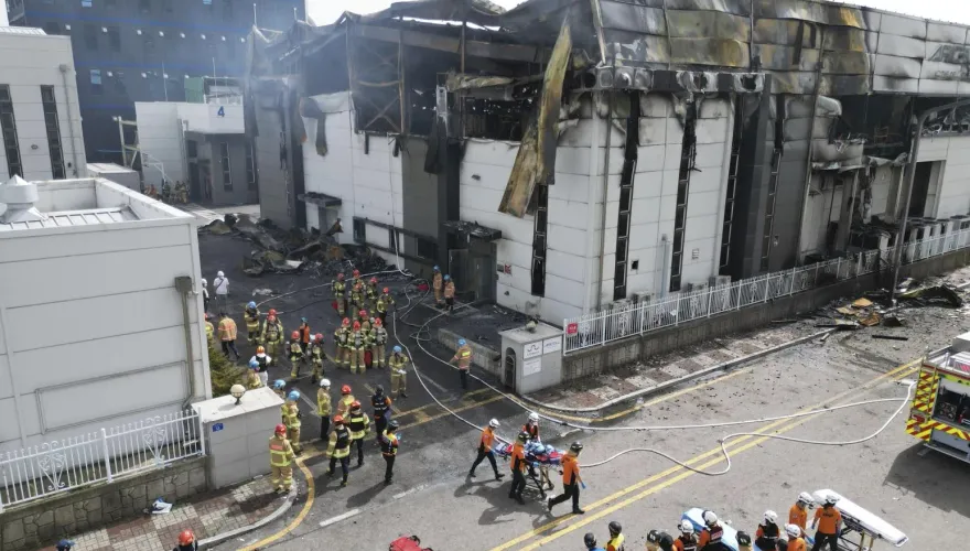 影/每秒爆炸10次！韓鋰電池工廠大火釀22死8傷1失蹤　現場驚人影片曝光