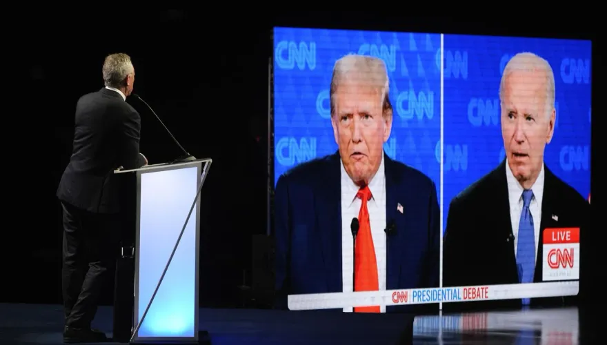 拜登辯論會聲音沙啞顯疲態　CNN民調：近七成民眾認為川普表現較優秀