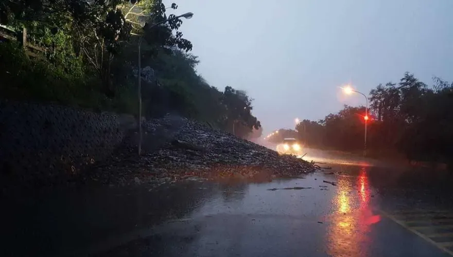 花蓮山區豪雨蘇花公路2處坍方　南下須改道通行