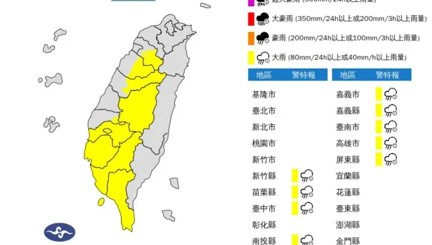 快訊/午後雨彈狂襲！「9縣市」續發大雨特報　降雨熱區曝光