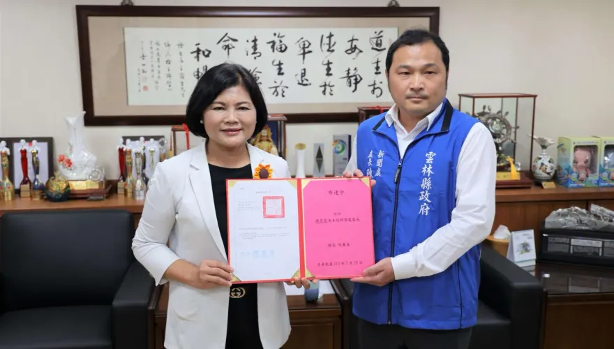 雲林縣府新聞處長陳其育正式上任　張麗善：期待他強化政策宣導及與民溝通