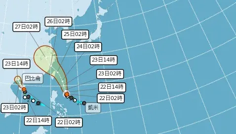 凱米颱風吸飽能量「挑戰強颱」！最快今晚發海警　7/24、7/25雨勢猛