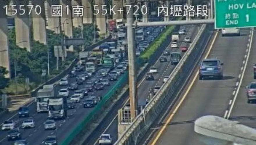 快訊/國道1號北向56k內壢段追撞「塞成停車場」　上班請注意