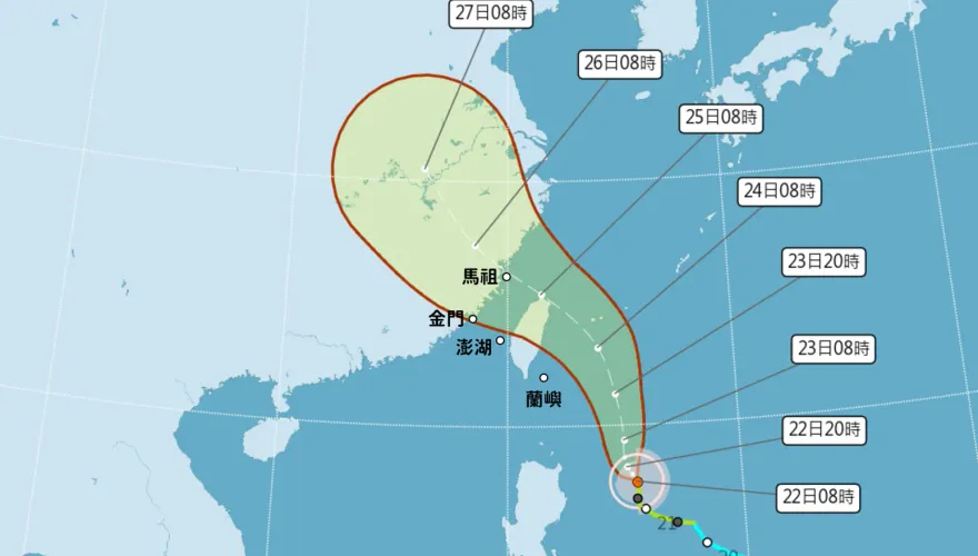 凱米衝著台灣來「挾強風豪雨」中部以北剉咧等！陸警估明下午發布