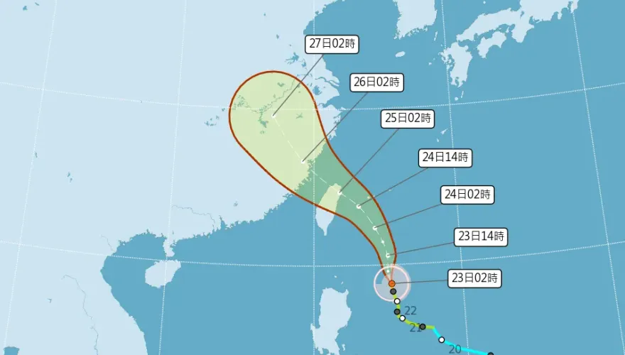 準備放颱風假？　氣象署：「北北基桃宜」暴風圈侵襲率99%