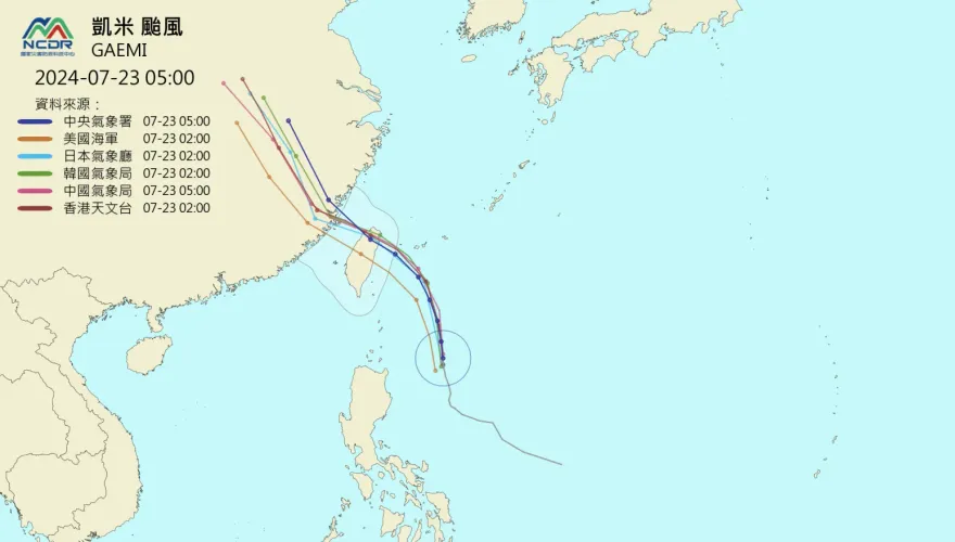 凱米恐成「爆頭颱」！預測路徑穿越台灣頭頂　大雨橫掃西半部、宜花
