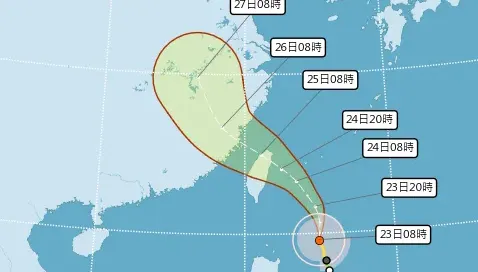 快訊/中颱凱米7級暴風圈估7/24觸陸　北北基桃颱風假今晚8時公布