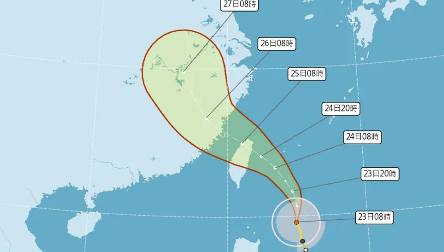 快訊/中颱凱米11:30發陸海警　北北基桃20:00宣布是否停班課
