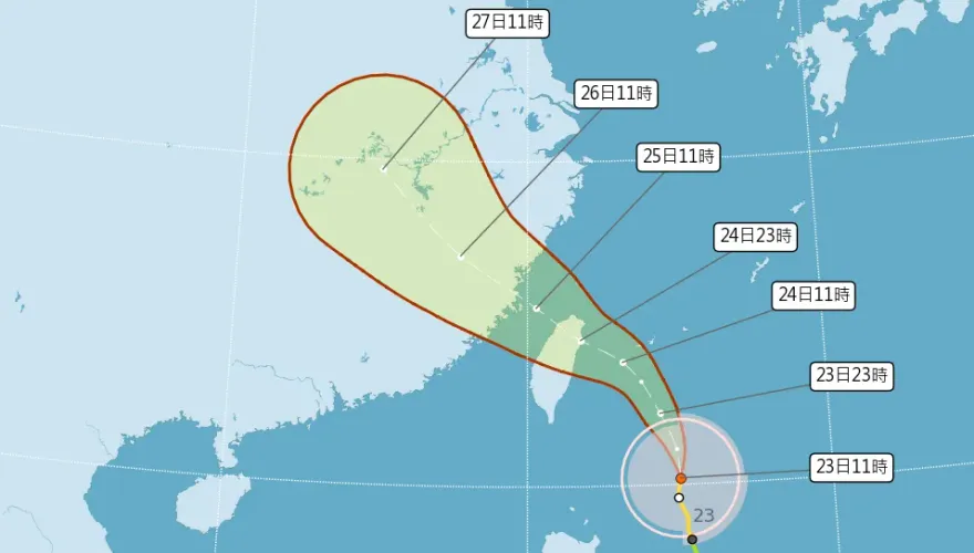 連放2天颱風假？凱米颱風11:30發陸警　氣象署曝「這3地區」放假機率