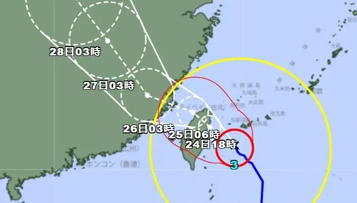 快訊/日本氣象廳稱凱米「大型強烈颱風」　預估今晚5點登陸