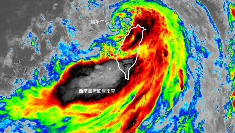 凱米颱風「北部風雨比預期小」原因曝　專家示警南台灣：今天是雨勢最大的一天