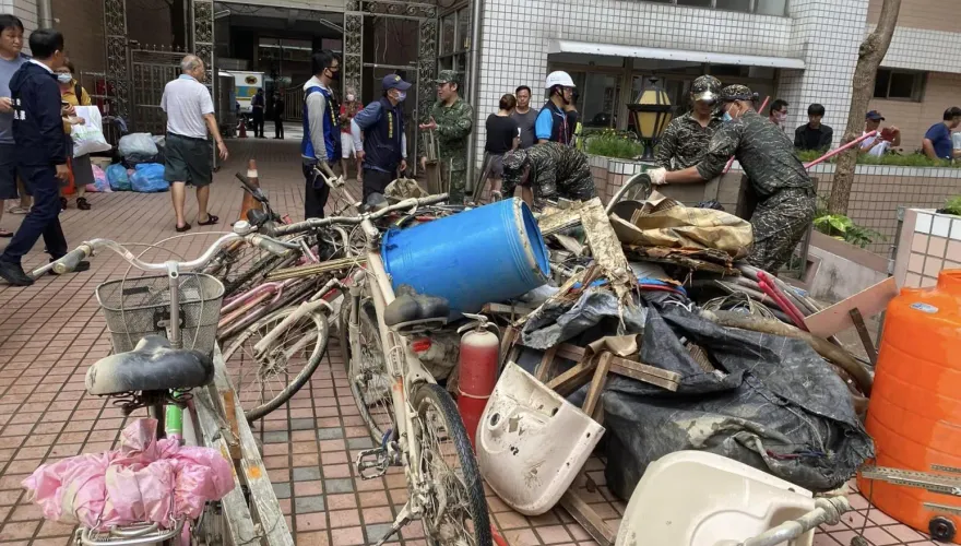 影／「日安地球」又淹！ 國軍支援救災將撤退 　重建家園「得自己來」災民急跳腳