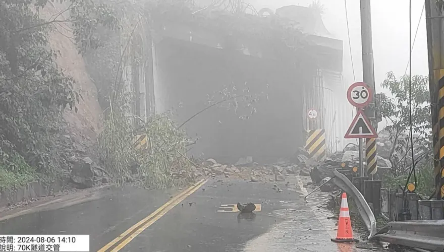 快訊/午後雷雨猛炸！阿里山台18線明隧道再度坍方　路又斷
